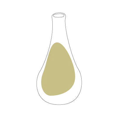dessin d'un vase avec une tâche verte