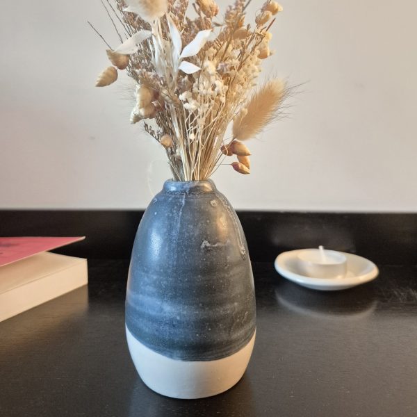 Mini vase Brume en céramique artisanale avec fleurs séchées
