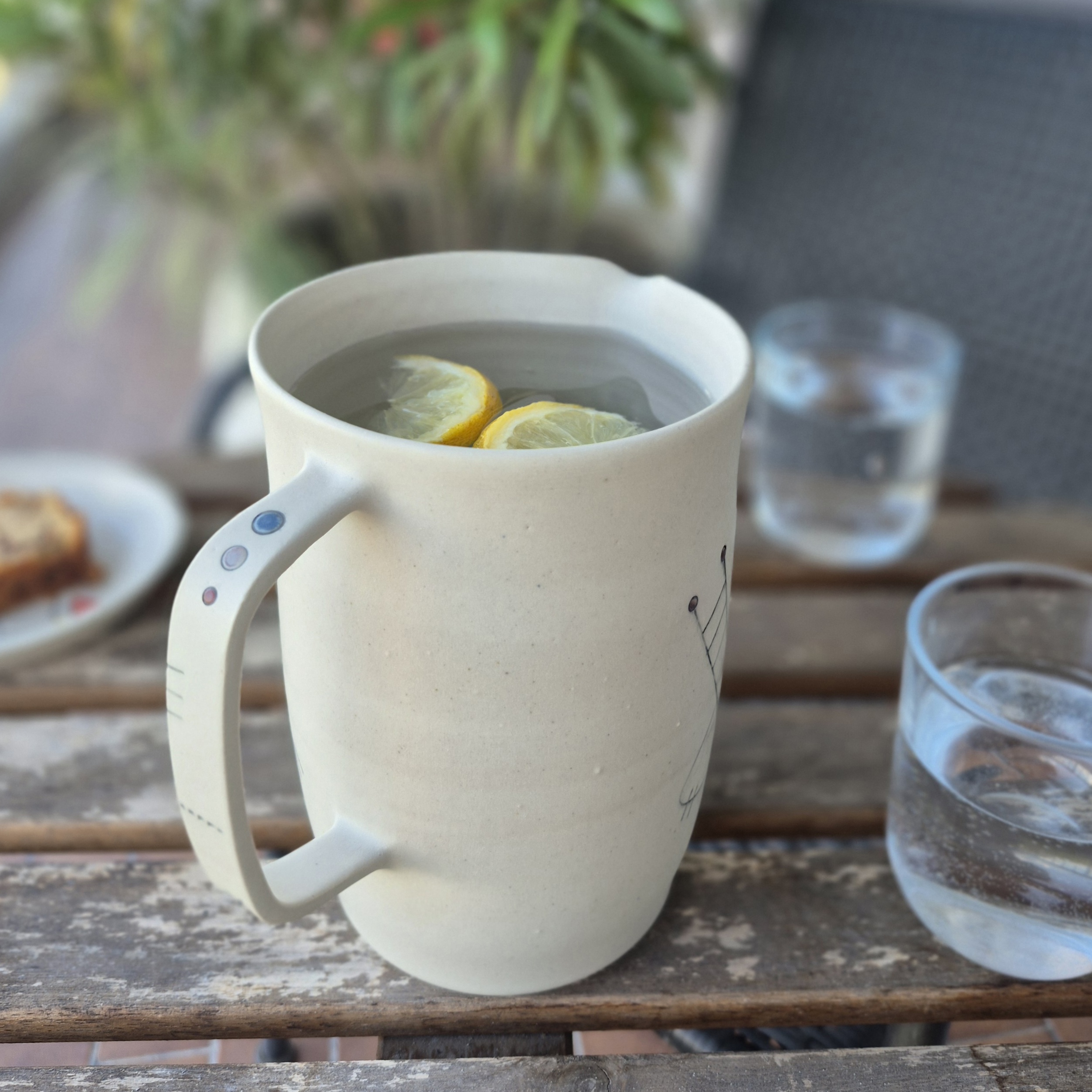 Pichet Géometrik en céramique artisanale