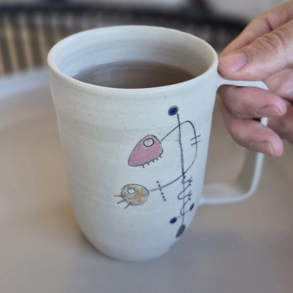 Mug Géometrik en grès fait main par Atelier Kaolin